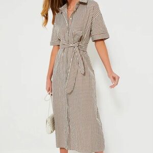 Pomander Place Gingham Midi Dress